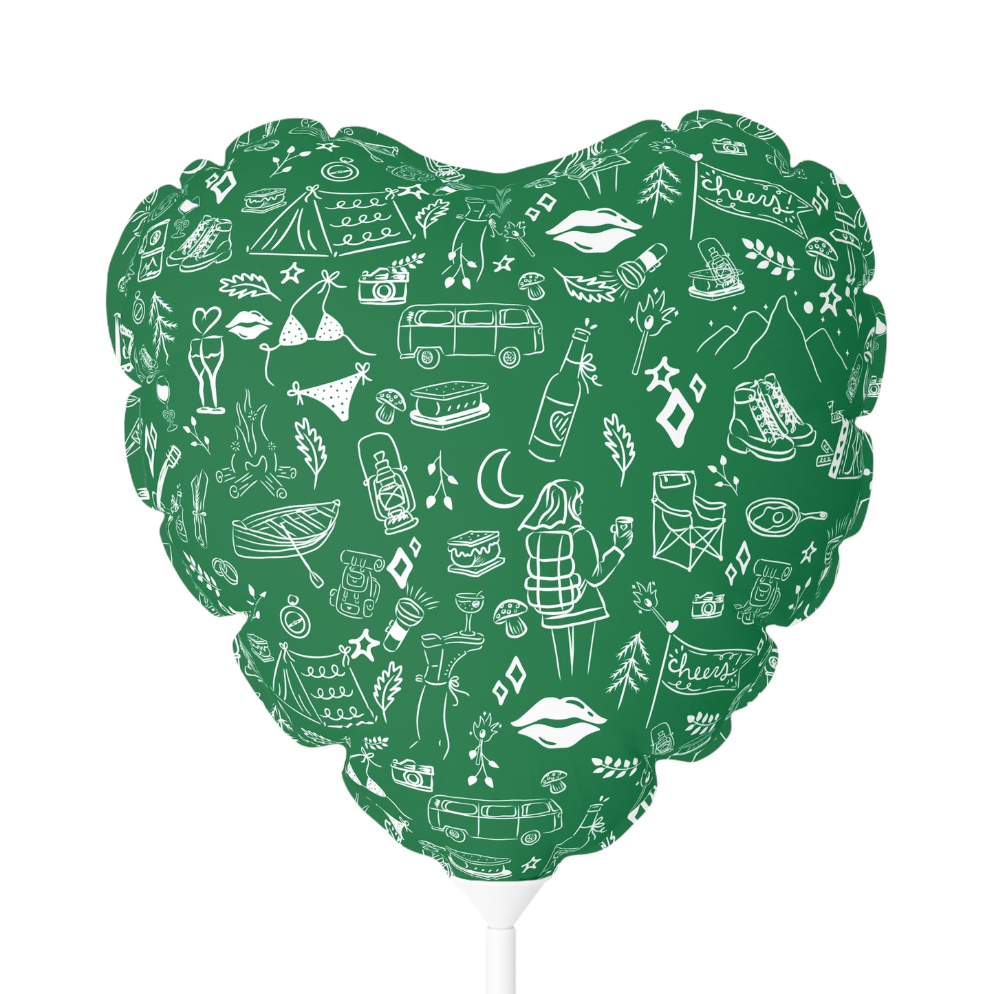 Camp Bach Heart-Shaped Party Balloon, 11"