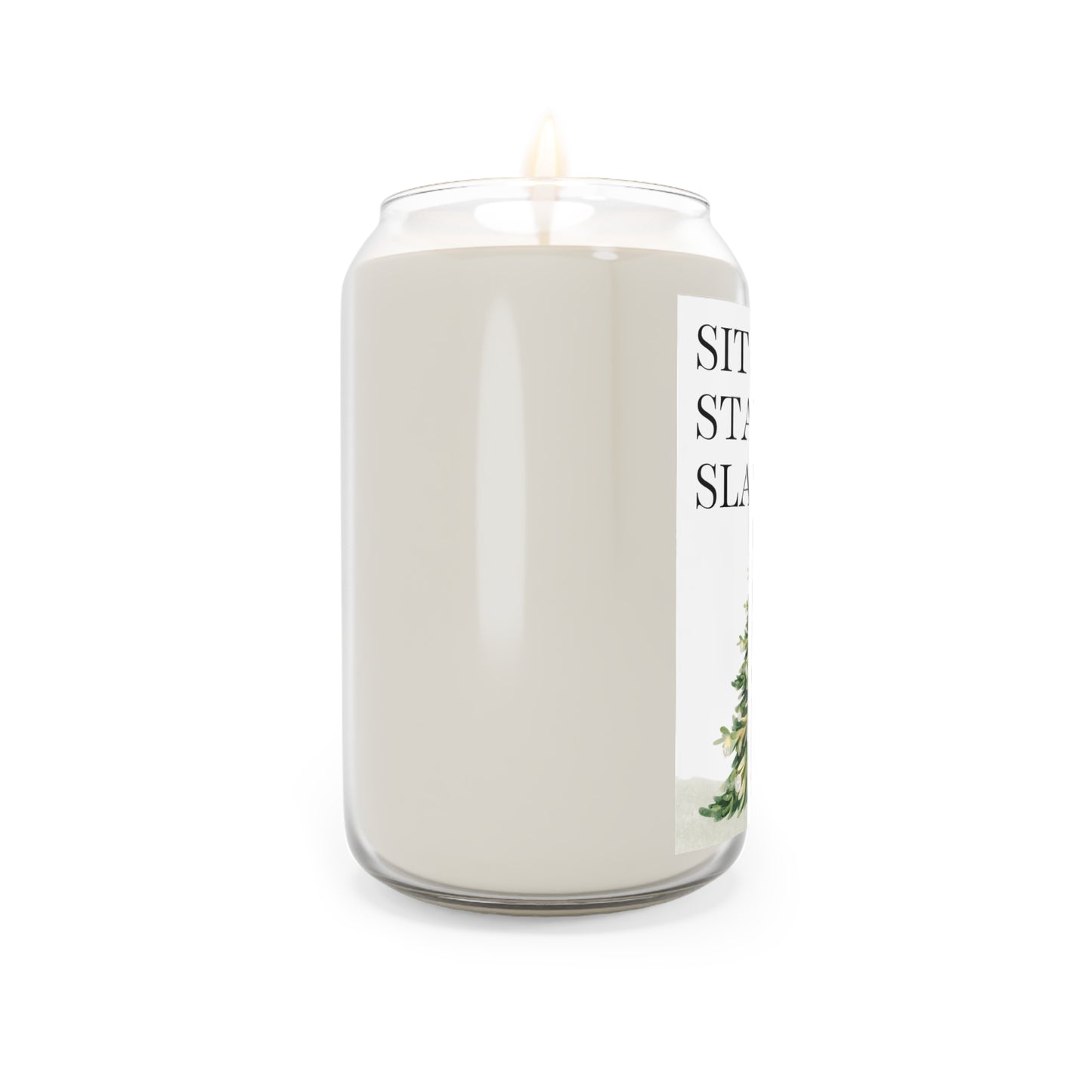 Sit Stay Slay Black Lab Christmas Candle