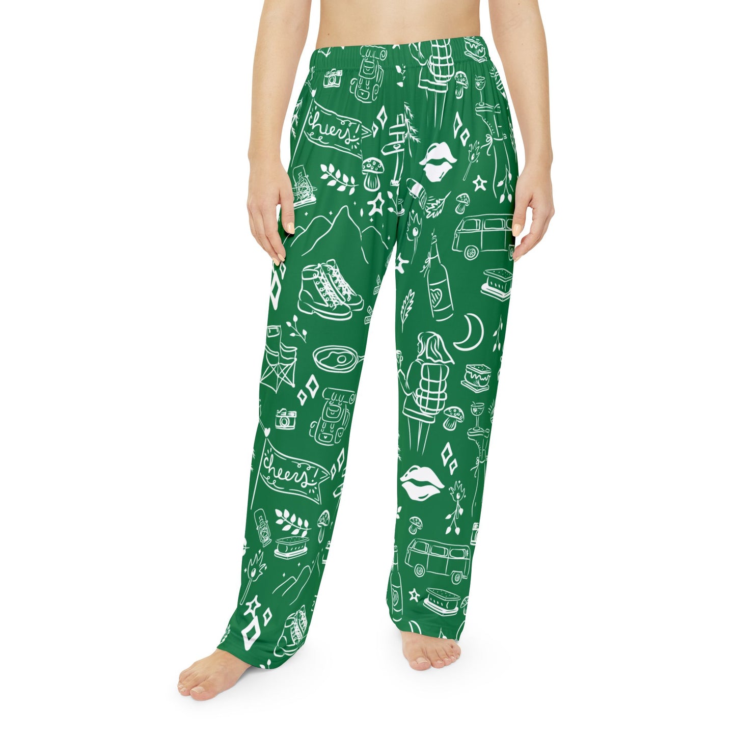 Green Camp Bach Womens Pajama Pants