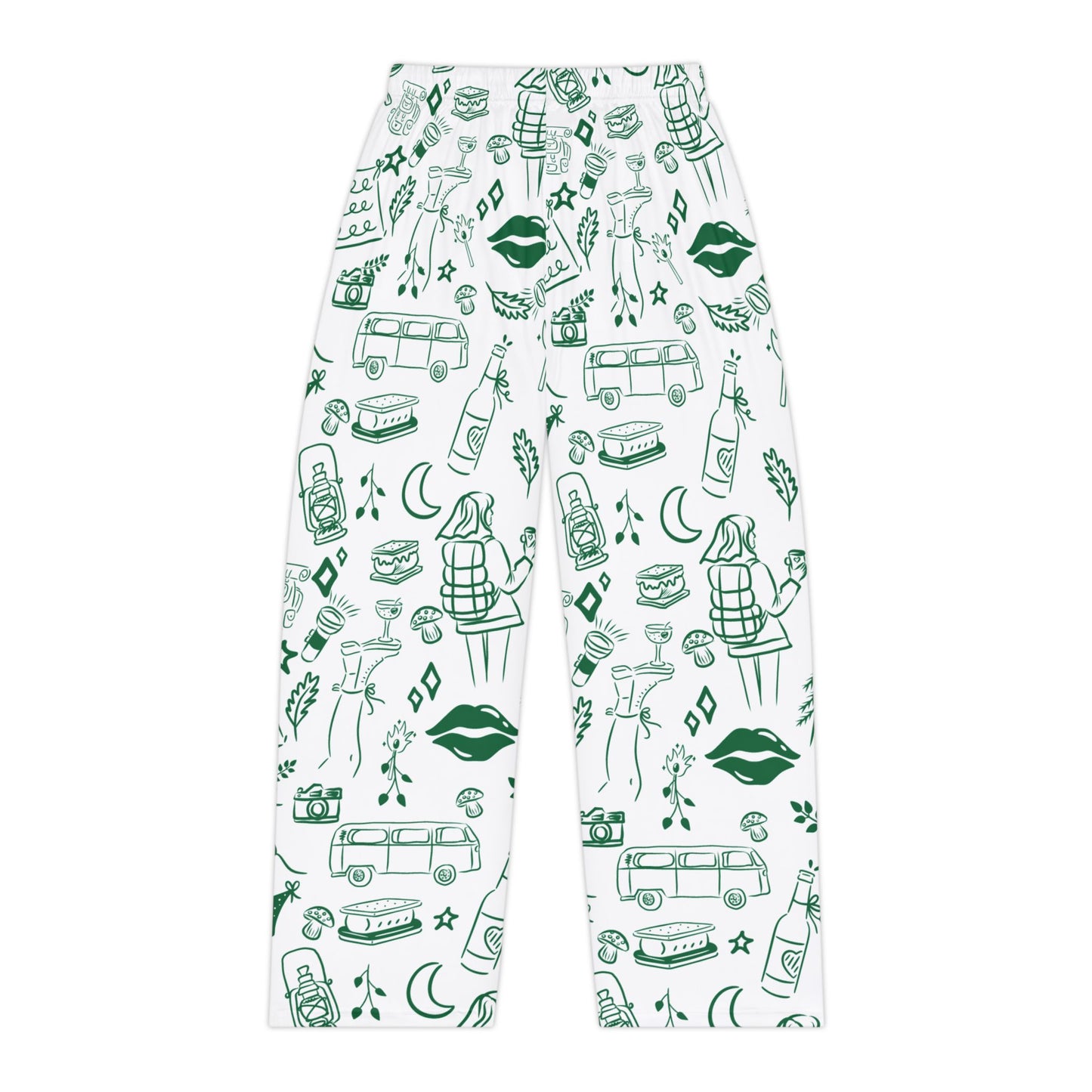 White Cozy Camp Bach Women's Pajama Pants