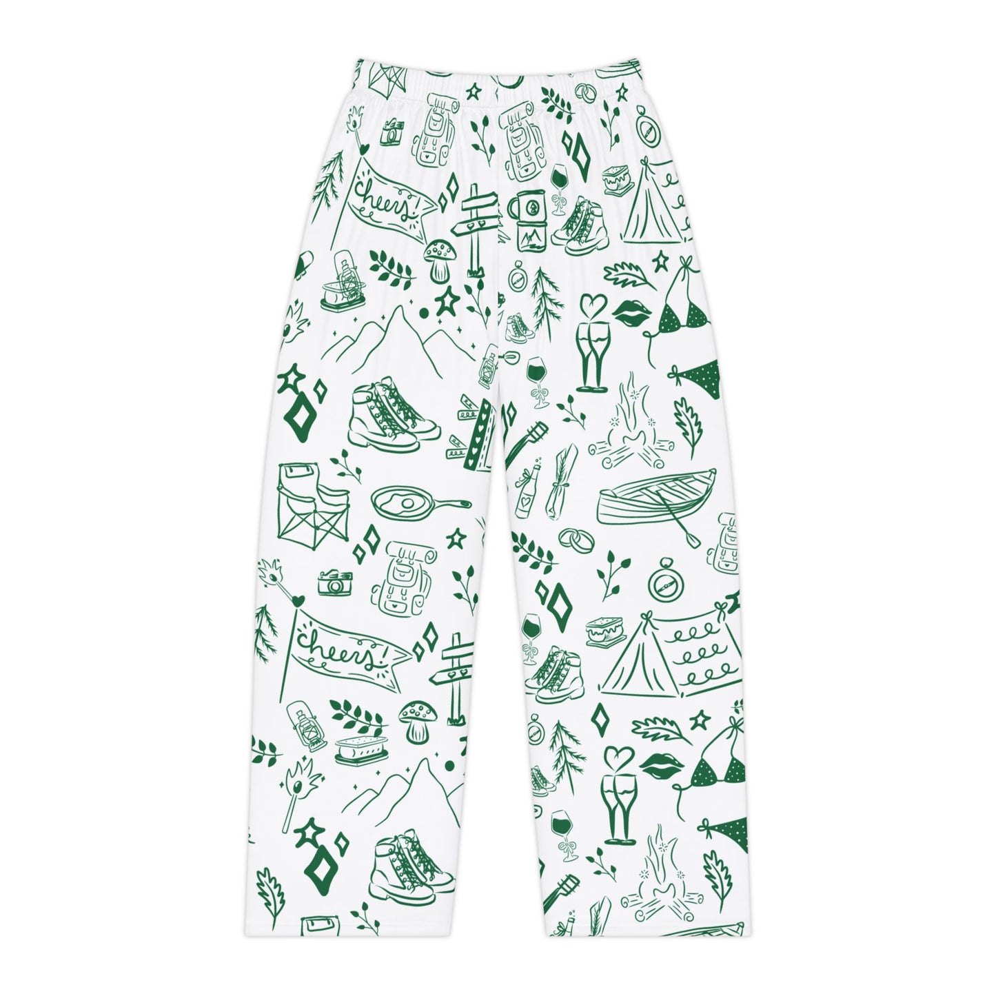 White Cozy Camp Bach Women's Pajama Pants