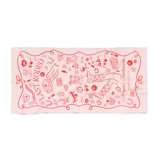 LAST RODEO COWGIRL BEACH TOWEL