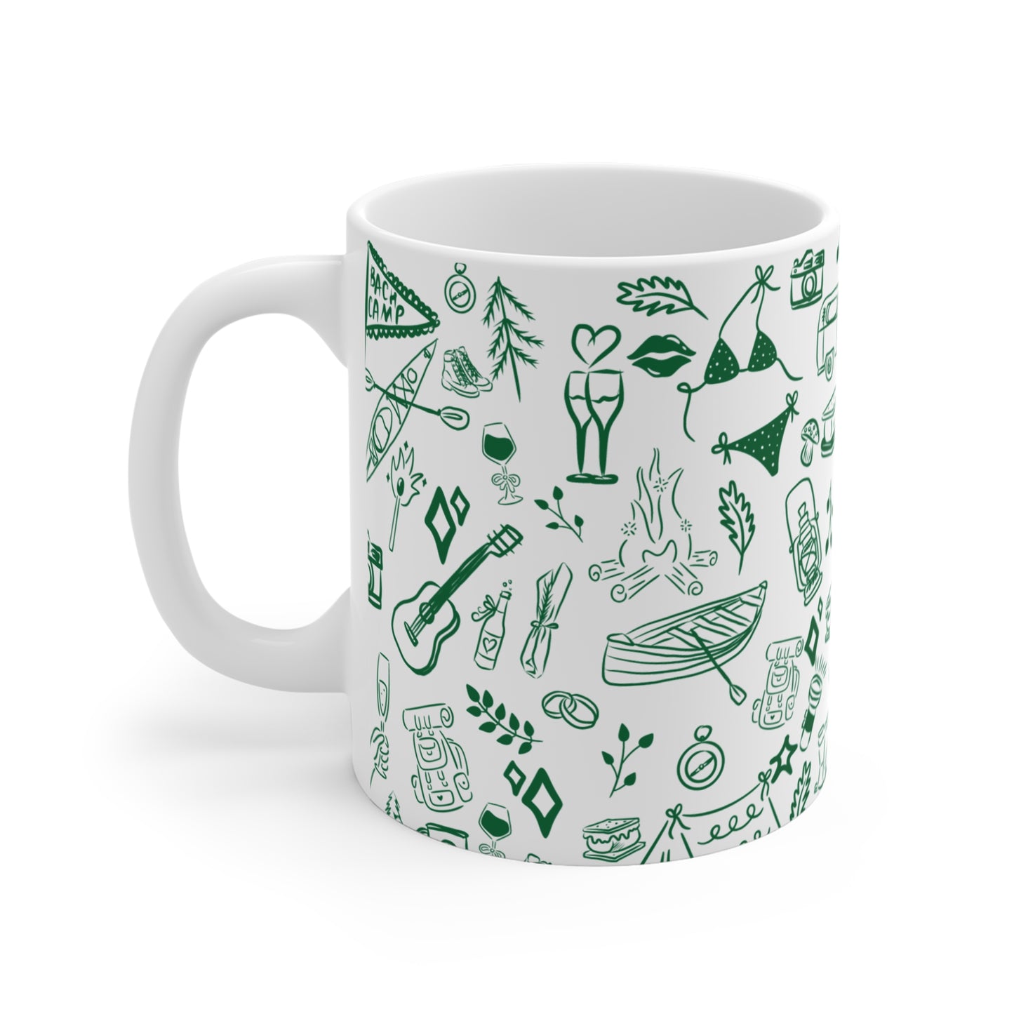 Green Camp Bach Cabin Crew Before I Do Mug – Rustic Bachelorette Campfire Coffee Cup for Bridesmaids, Bride Tribe, or Girls’ Weekend Getaway
