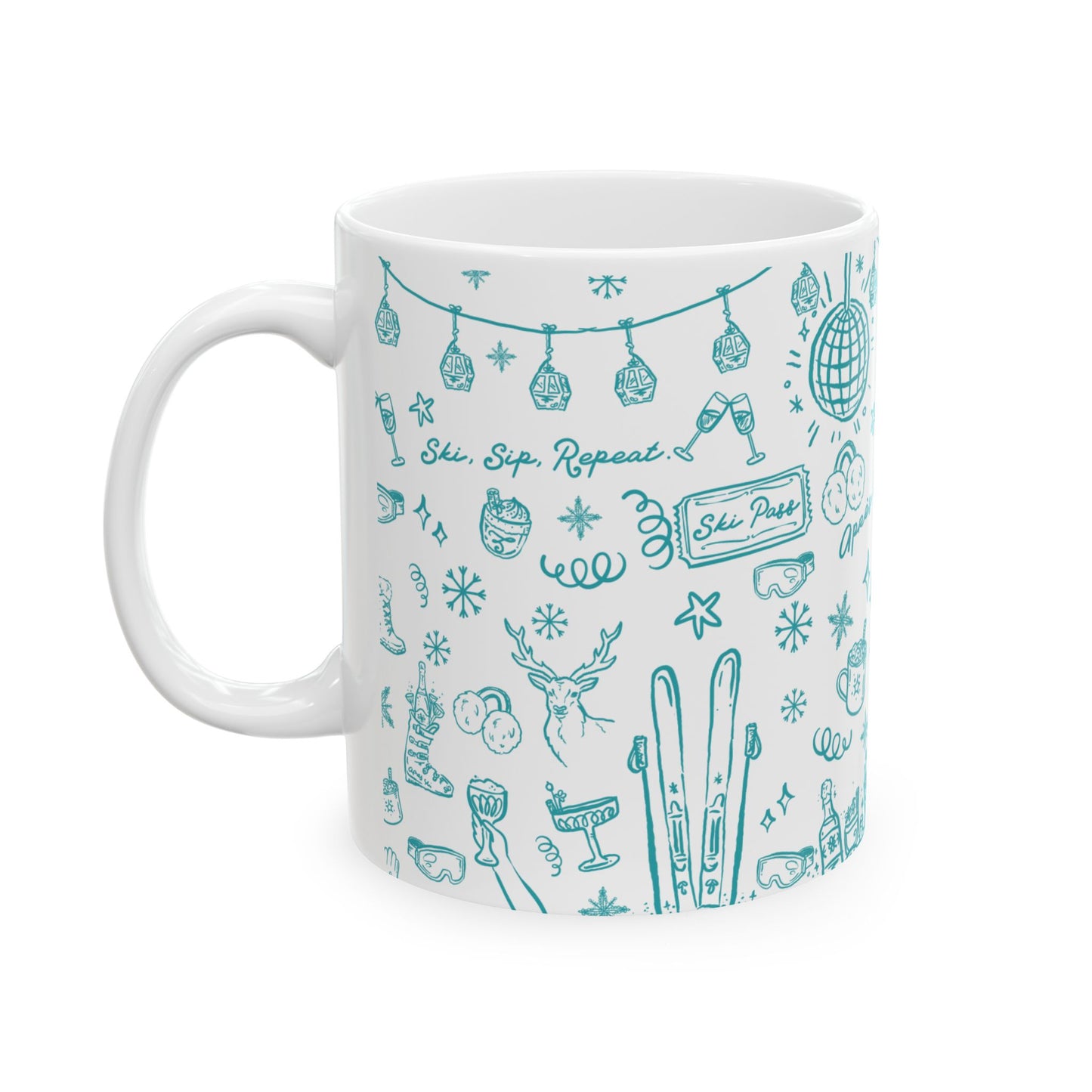 Après All Day Turquoise Mug – Ski Bachelorette Party Cup for Bride and Crew