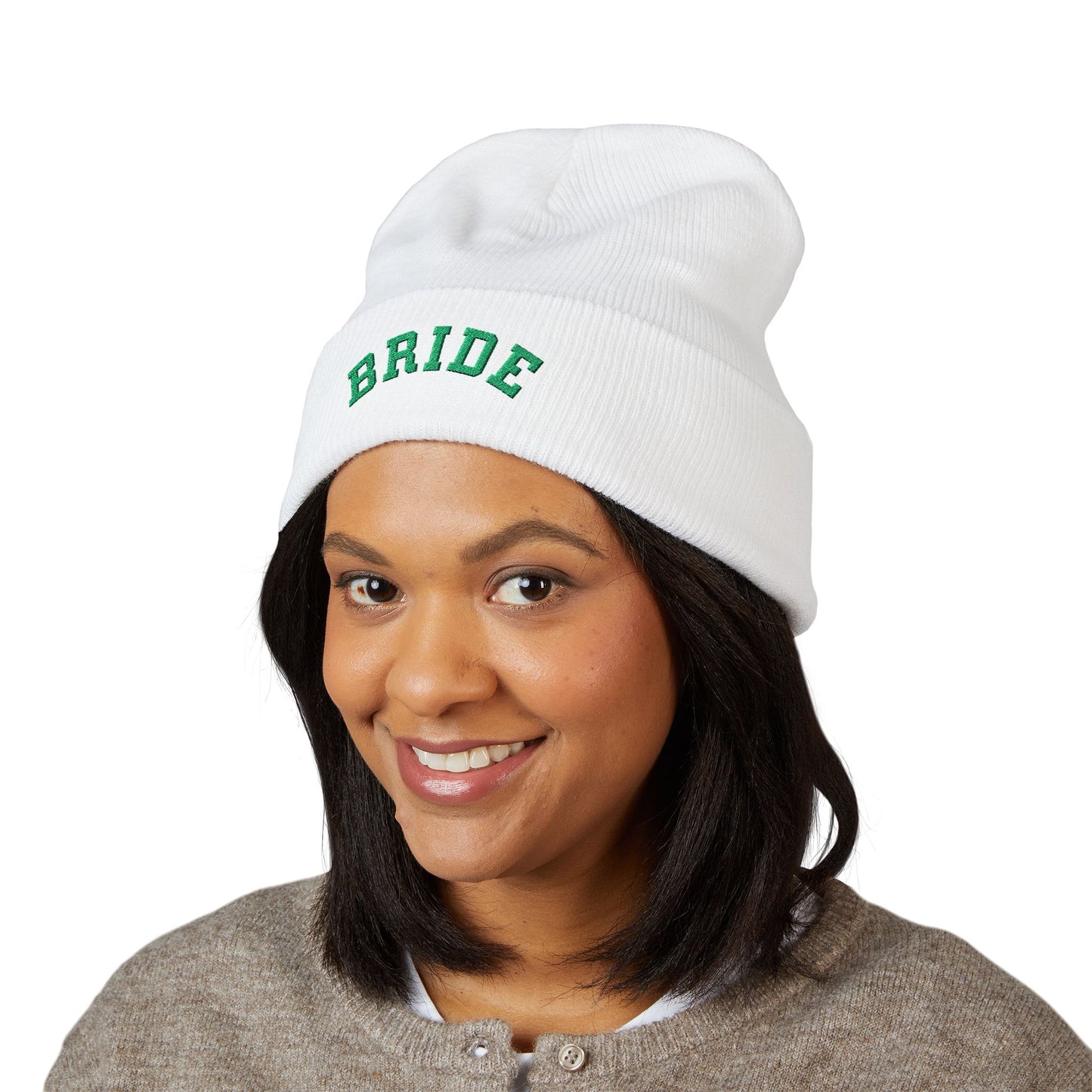 Camp Bach Bride Embroidered Cuffed Beanie