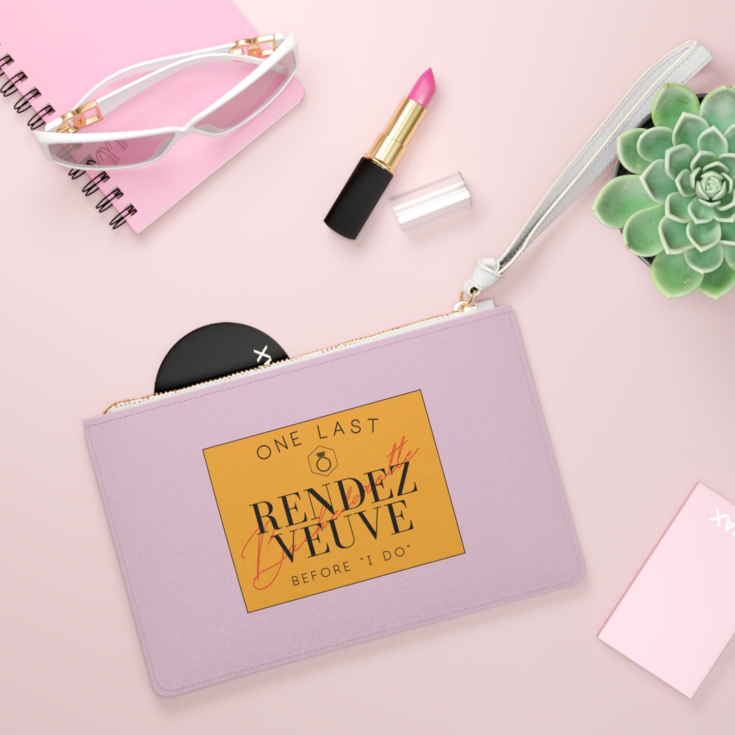 Last Rendez Veuve Bridal Clutch Bag for Bachelorette Parties,