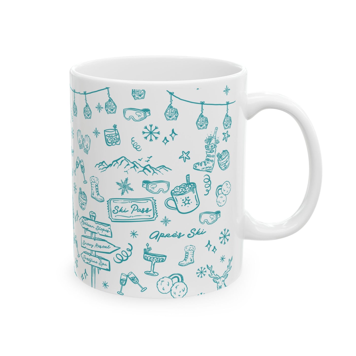 Après All Day Turquoise Mug – Ski Bachelorette Party Cup for Bride and Crew