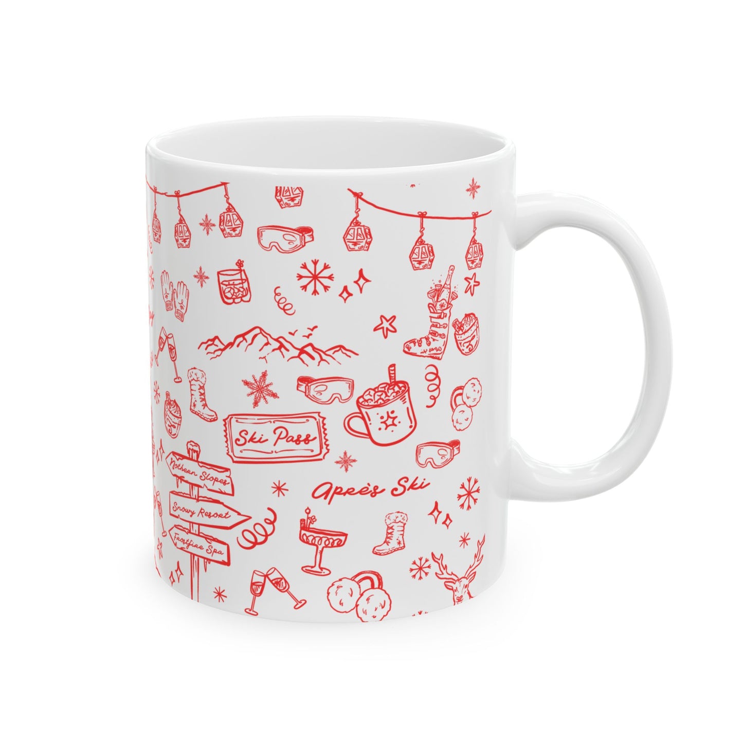 Après All Day Red Mug – Ski Bachelorette Party Cup for Bride and Crew