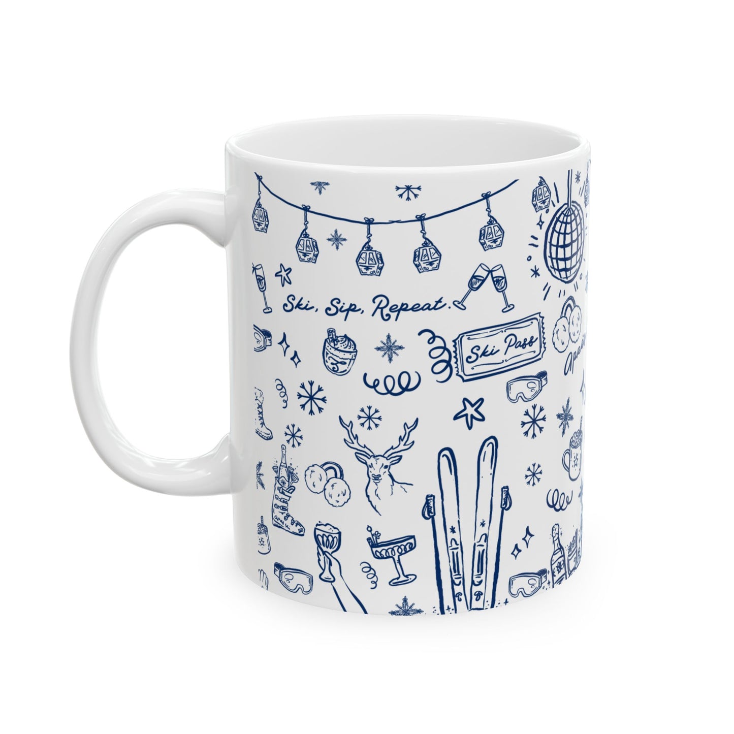 Après All Day Navy Mug – Ski Bachelorette Party Cup for Bride and Crew