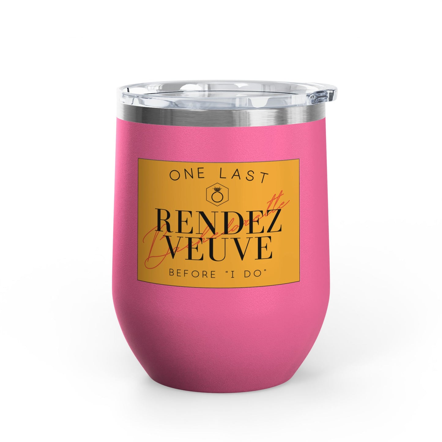 Last Rendez Veuve Bridal Wine Tumbler, Bachelorette Party Gift