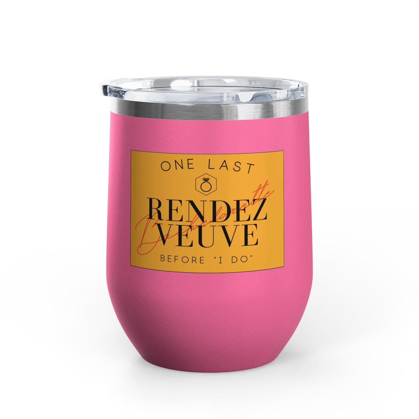 Last Rendez Veuve Bridal Wine Tumbler, Bachelorette Party Gift
