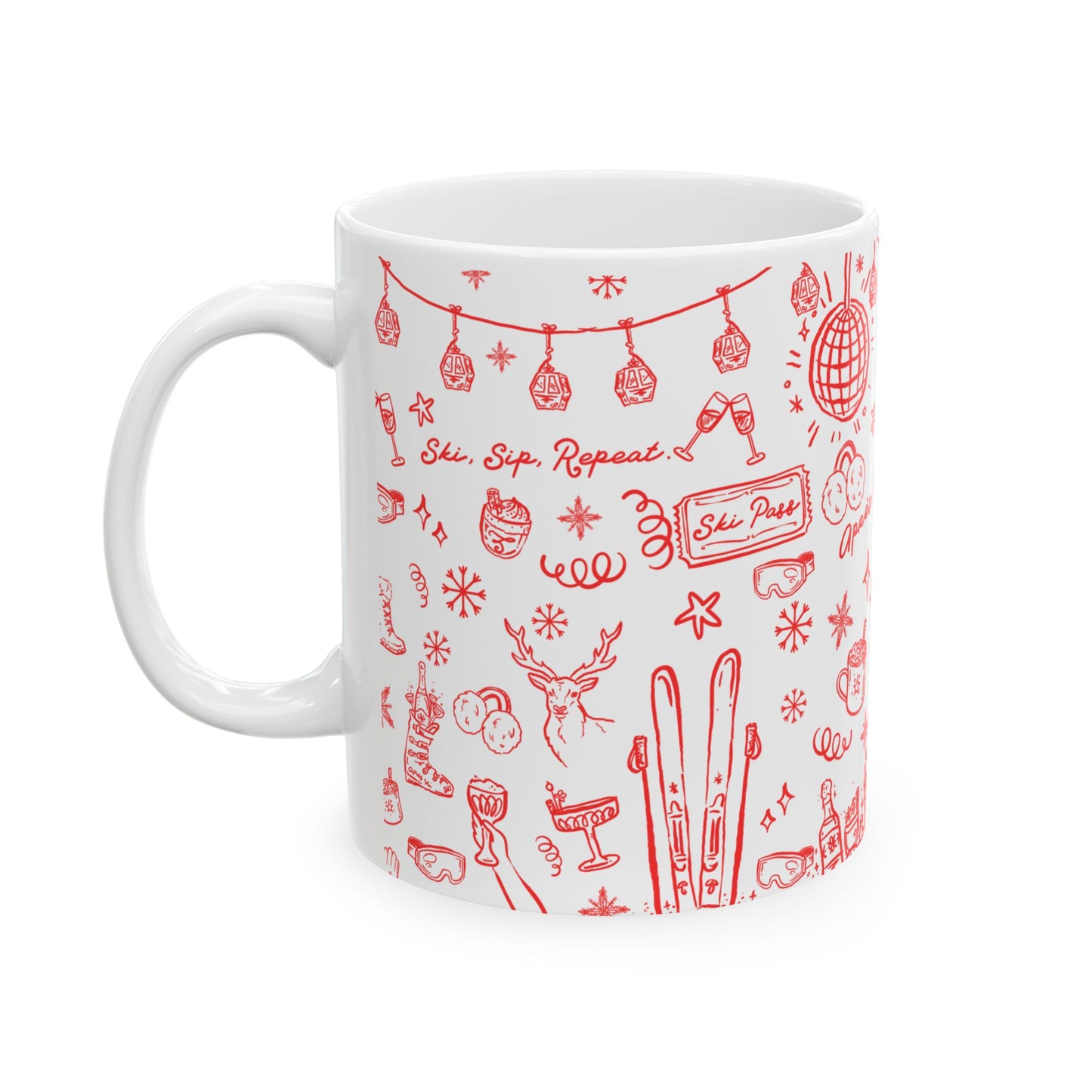 Après All Day Red Mug – Ski Bachelorette Party Cup for Bride and Crew