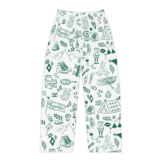 White Cozy Camp Bach Women's Pajama Pants